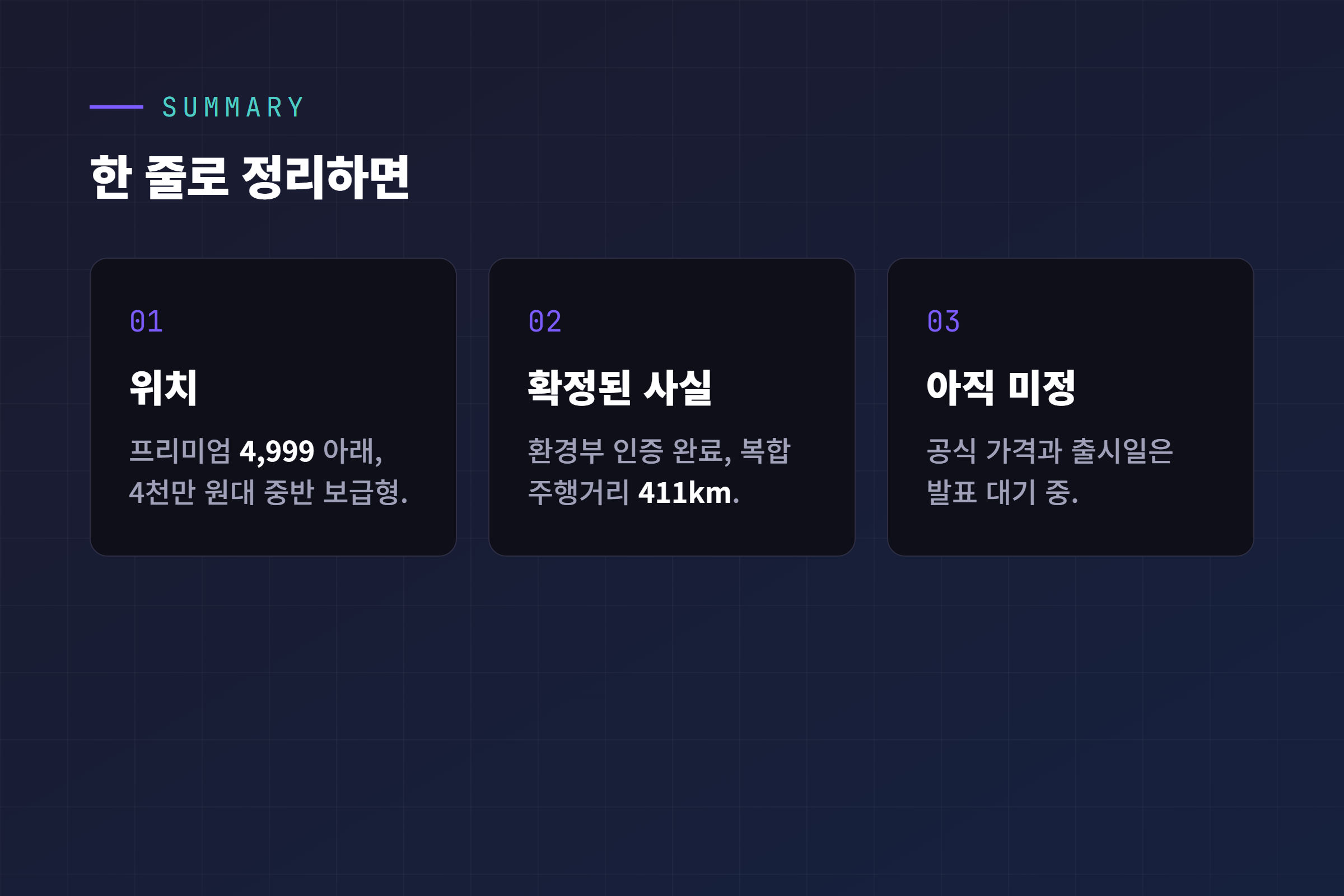 모델Y 스탠다드 핵심 정리, 4천만 원대 중반 보급형