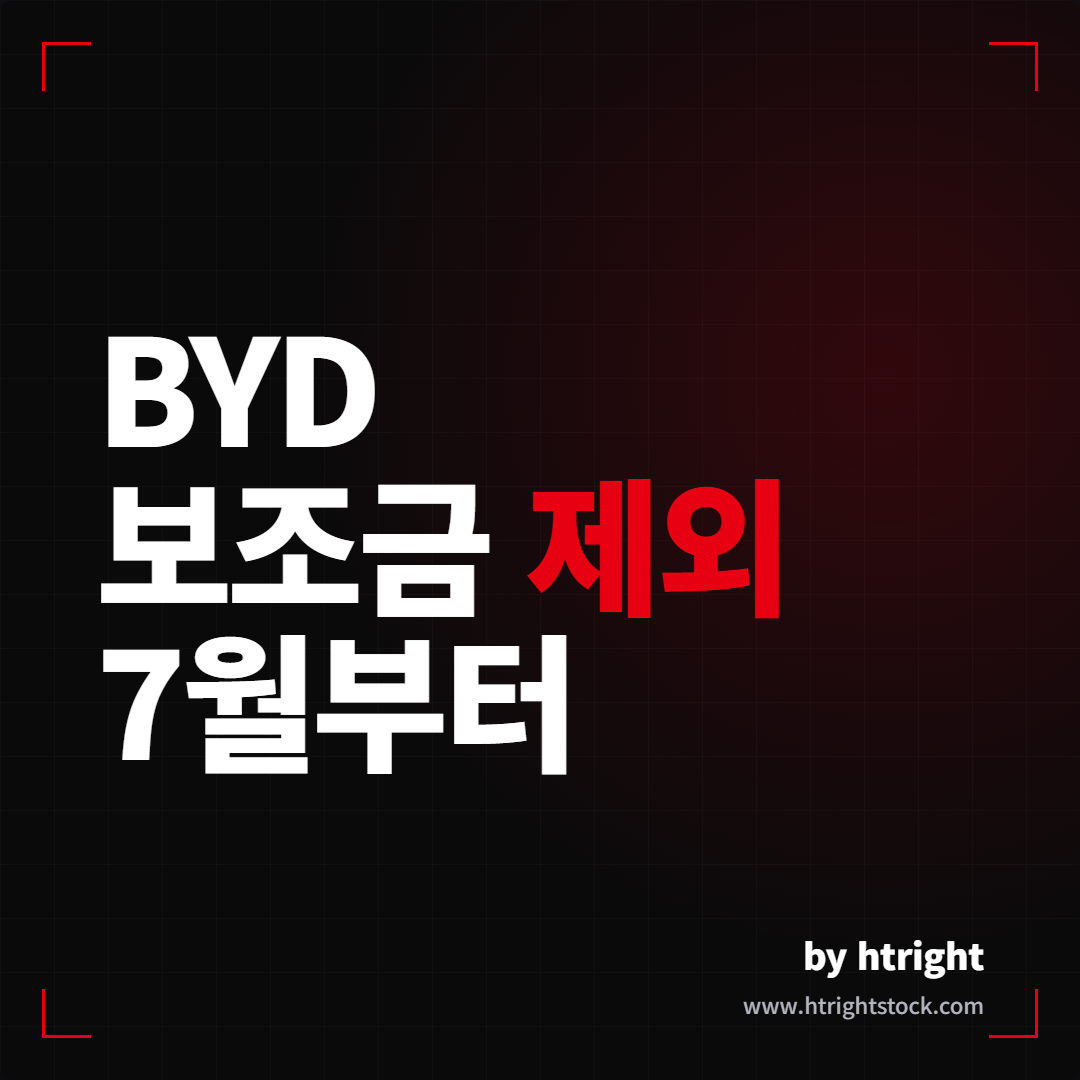 BYD 전기차 보조금 제외 썸네일