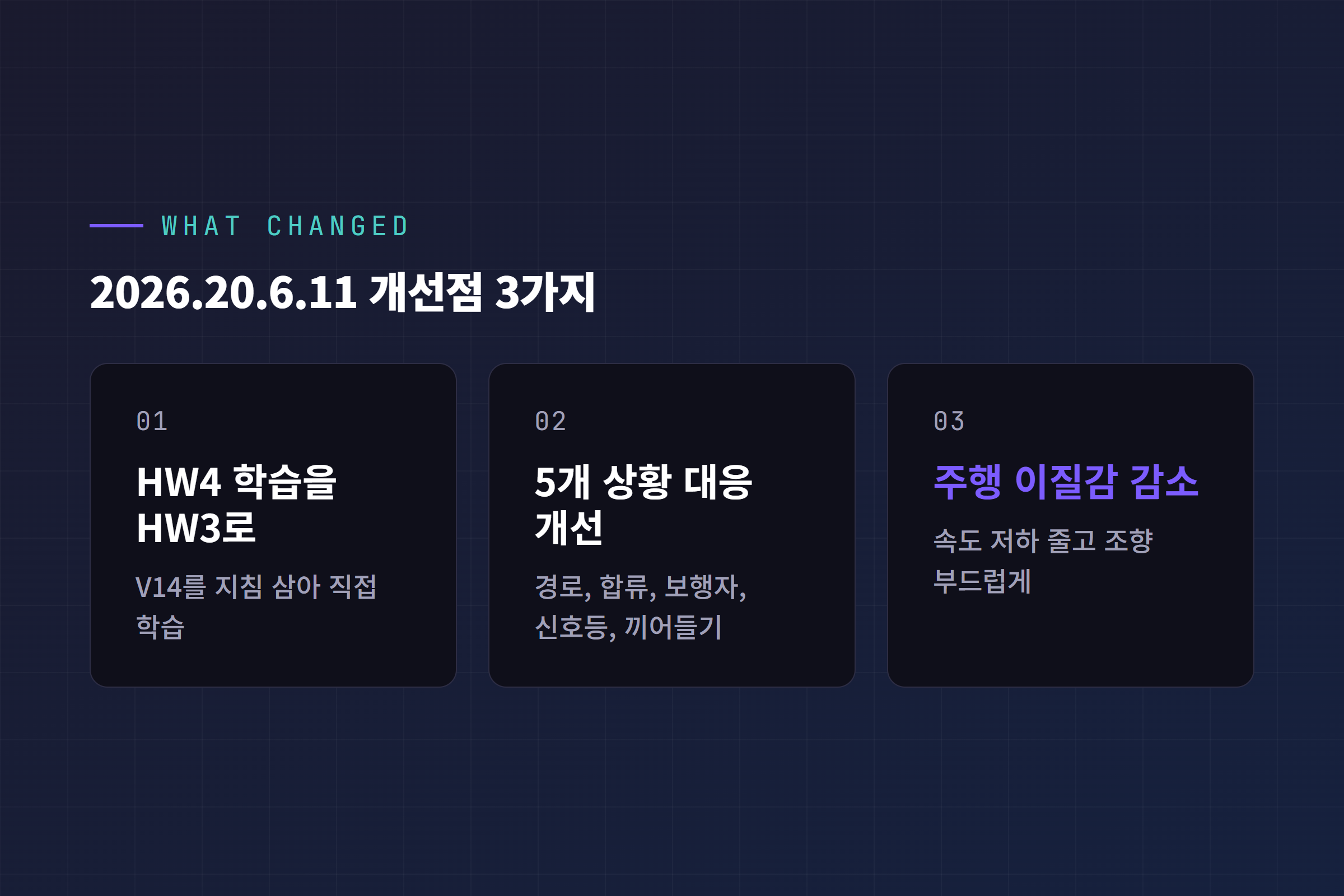 FSD 라이트 2026.20.6.11 개선점 3가지 핵심 포인트