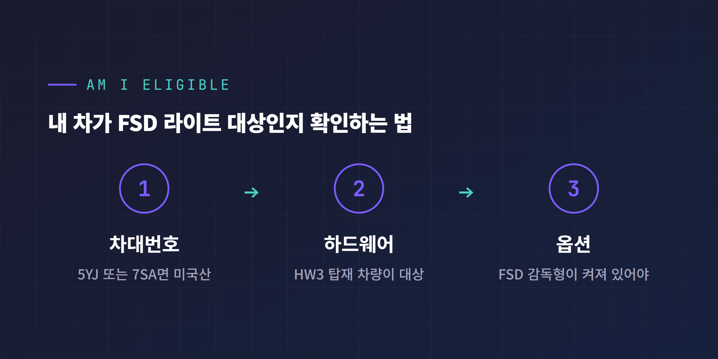 내 차가 FSD 라이트 대상인지 확인하는 3단계