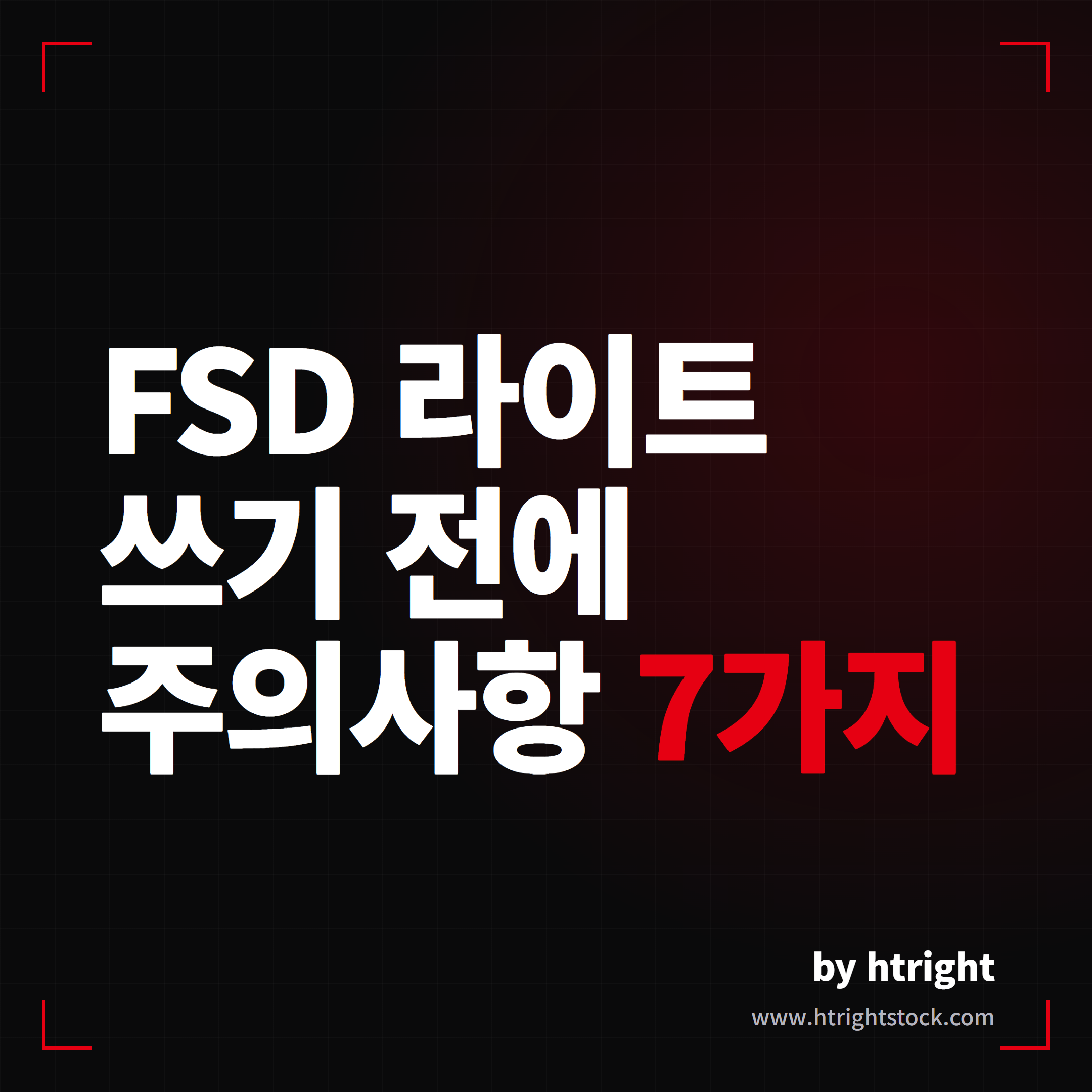 테슬라 FSD 라이트 주의사항 7가지