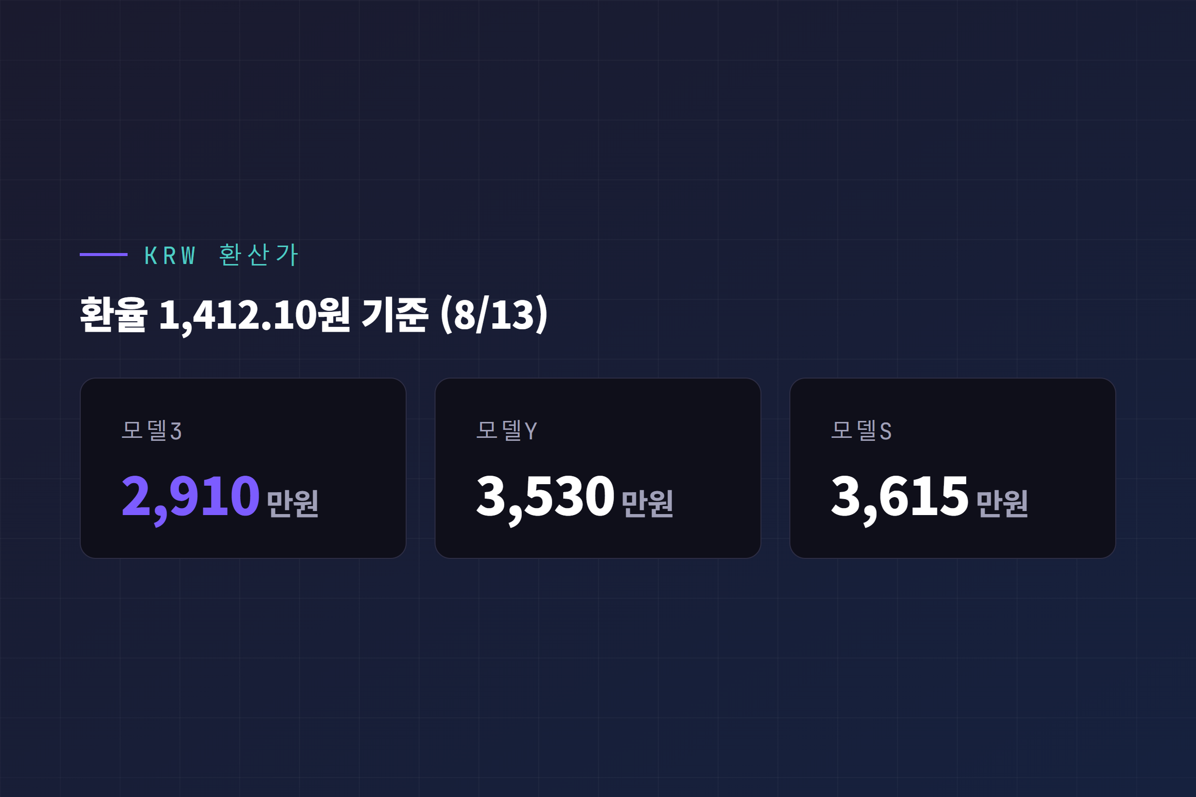 미국 CPO 가격 원화 환산표