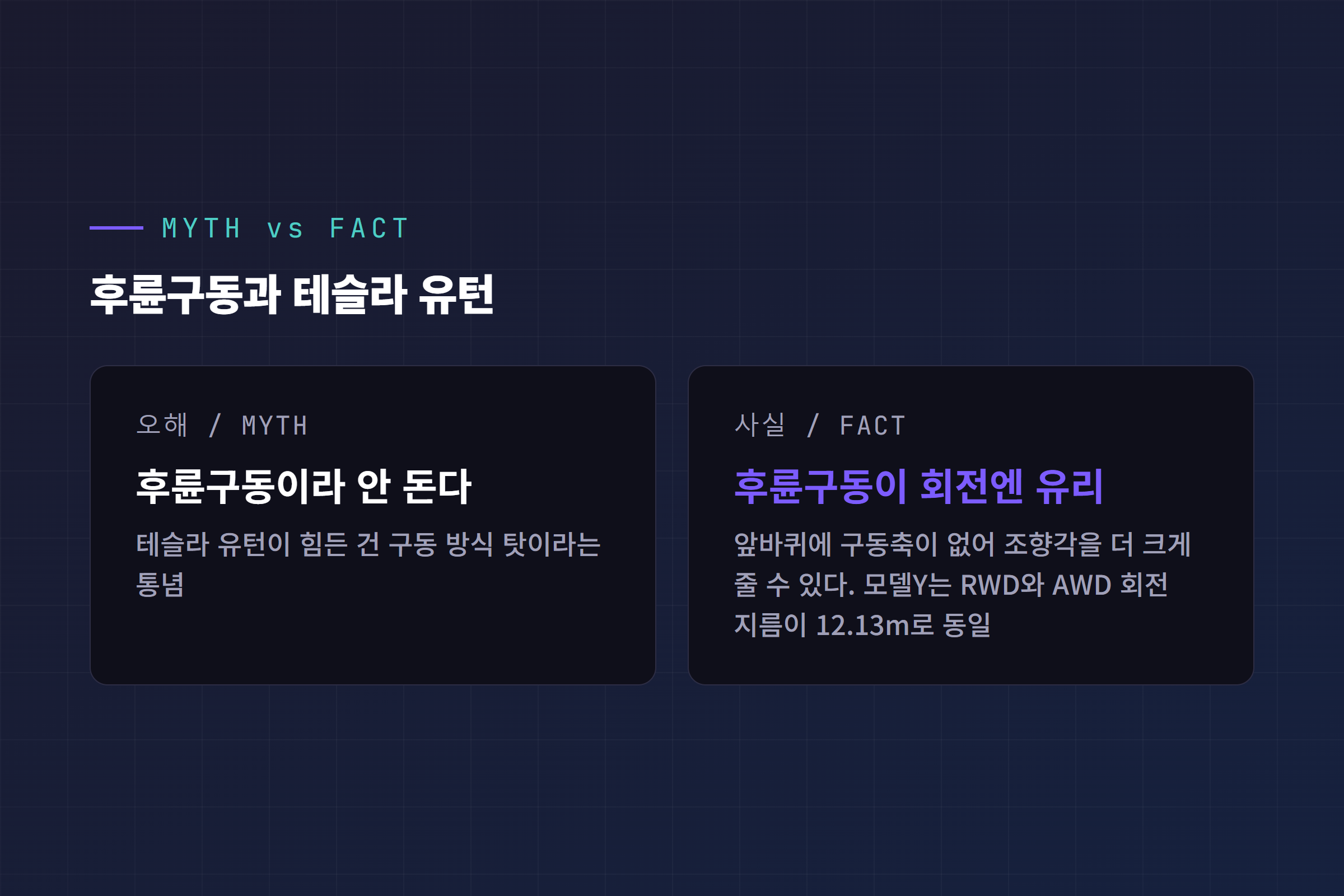 후륜구동이 유턴을 막는다는 오해와 사실 비교